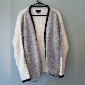 Lumiere Gray White and Black Open Cardigan Women’s Size Small